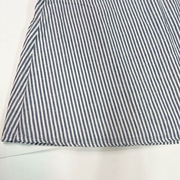 Talbots Plus Skirt Womens 1X Blue White Striped A-Line Preppy Nautical Linen - Picture 4 of 9